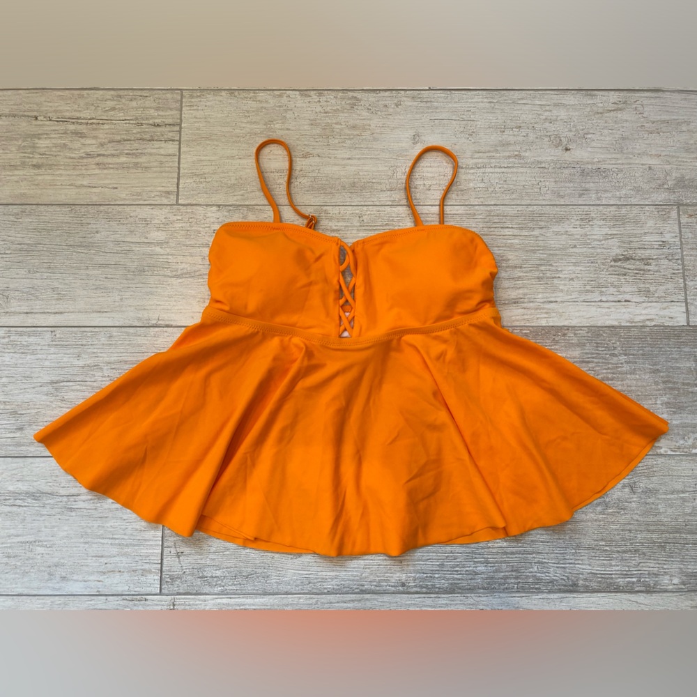 NWT CUPSHE tankini top orange size Medium
